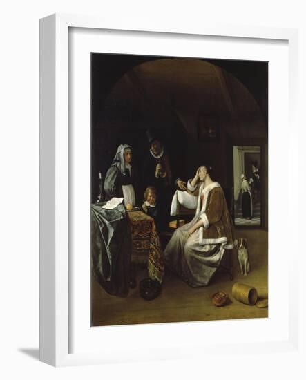 Lovesick Woman-Jan Steen-Framed Giclee Print