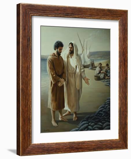 Lovest Thou Me? (More Than Thee)-David Lindsley-Framed Giclee Print