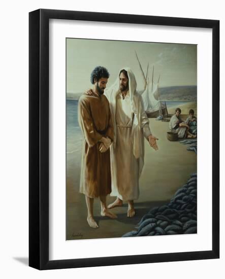 Lovest Thou Me? (More Than Thee)-David Lindsley-Framed Giclee Print