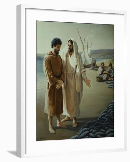 Lovest Thou Me? (More Than Thee)-David Lindsley-Framed Giclee Print