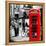 Loving Couple Kissing and Red Telephone Booth - London - UK - England - United Kingdom - Europe-Philippe Hugonnard-Framed Premier Image Canvas