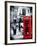 Loving Couple Kissing and Red Telephone Booth - London - UK - England - United Kingdom - Europe-Philippe Hugonnard-Framed Photographic Print