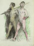 Study of Two Male Figures-Lovis Corinth-Giclee Print