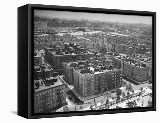 Low Aerial of Harlem Buildings-Hansel Mieth-Framed Premier Image Canvas