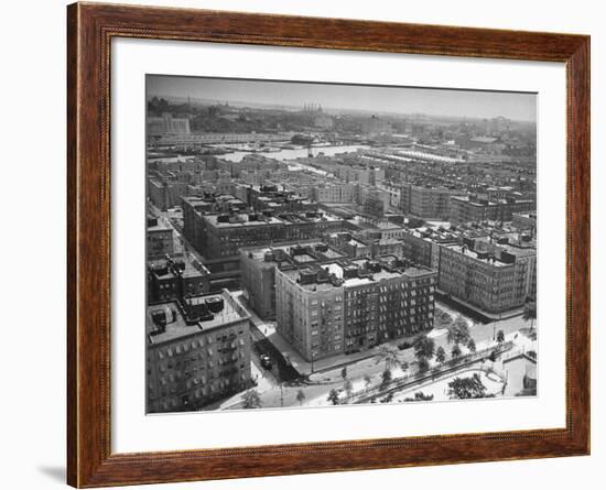 Low Aerial of Harlem Buildings-Hansel Mieth-Framed Photographic Print