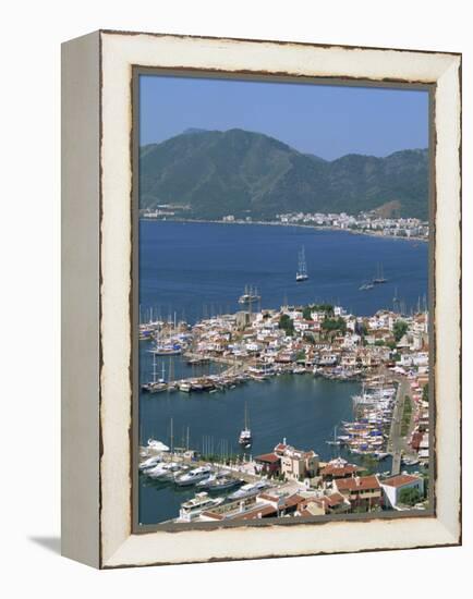 Low Aerial View over the Harbour and Town of Marmaris, Anatolia, Turkey Minor, Eurasia-Lightfoot Jeremy-Framed Premier Image Canvas