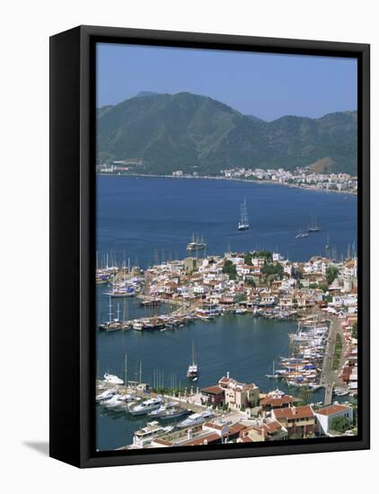 Low Aerial View over the Harbour and Town of Marmaris, Anatolia, Turkey Minor, Eurasia-Lightfoot Jeremy-Framed Premier Image Canvas