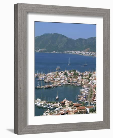 Low Aerial View over the Harbour and Town of Marmaris, Anatolia, Turkey Minor, Eurasia-Lightfoot Jeremy-Framed Photographic Print