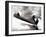 Low Angle View of a Baseball Player Swinging a Baseball Bat-null-Framed Photographic Print