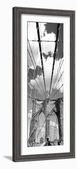 Low Angle View of a Bridge, Brooklyn Bridge, Manhattan, New York City, New York State, USA-null-Framed Photographic Print