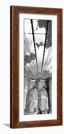 Low Angle View of a Bridge, Brooklyn Bridge, Manhattan, New York City, New York State, USA--Framed Photographic Print