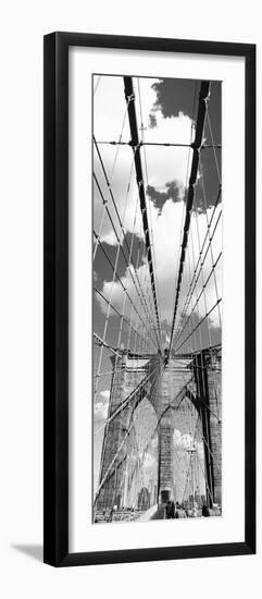 Low Angle View of a Bridge, Brooklyn Bridge, Manhattan, New York City, New York State, USA--Framed Photographic Print