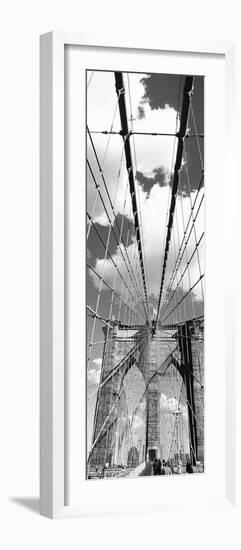 Low Angle View of a Bridge, Brooklyn Bridge, Manhattan, New York City, New York State, USA-null-Framed Photographic Print