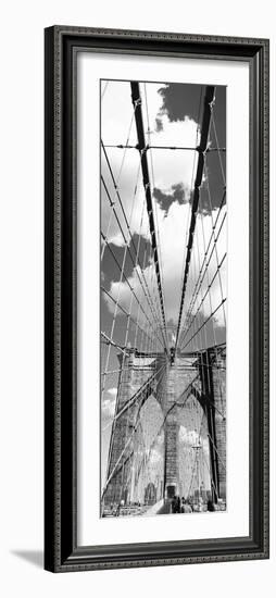 Low Angle View of a Bridge, Brooklyn Bridge, Manhattan, New York City, New York State, USA-null-Framed Photographic Print