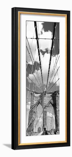 Low Angle View of a Bridge, Brooklyn Bridge, Manhattan, New York City, New York State, USA-null-Framed Photographic Print