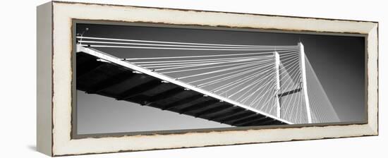 Low Angle View of a Bridge, Talmadge Memorial Bridge, Savannah, Georgia, USA-null-Framed Premier Image Canvas