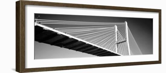 Low Angle View of a Bridge, Talmadge Memorial Bridge, Savannah, Georgia, USA-null-Framed Photographic Print