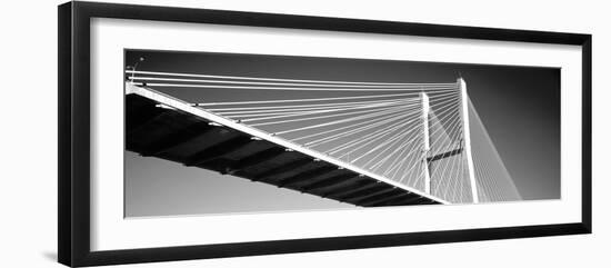 Low Angle View of a Bridge, Talmadge Memorial Bridge, Savannah, Georgia, USA-null-Framed Photographic Print