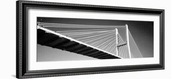 Low Angle View of a Bridge, Talmadge Memorial Bridge, Savannah, Georgia, USA-null-Framed Photographic Print