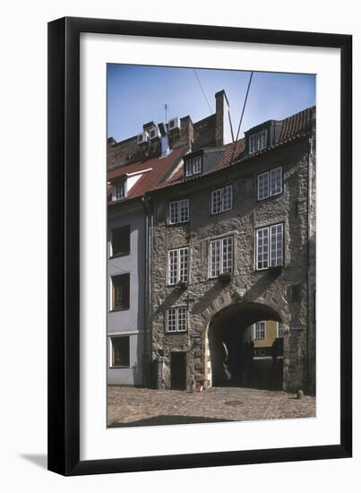 Low Angle View of a Building, Riga, Latvia-null-Framed Giclee Print