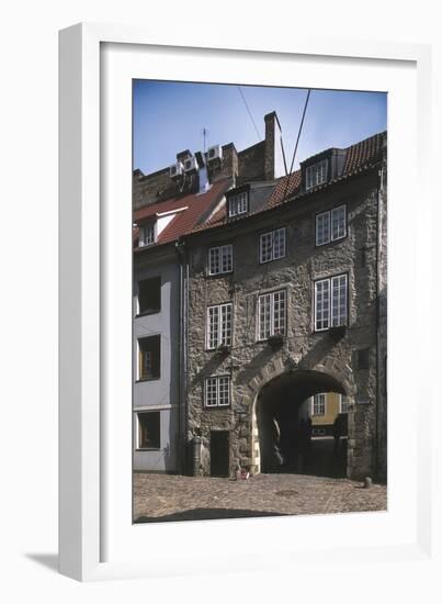 Low Angle View of a Building, Riga, Latvia-null-Framed Giclee Print