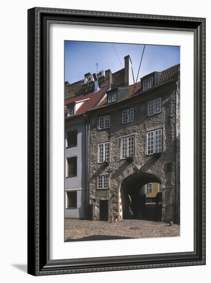 Low Angle View of a Building, Riga, Latvia-null-Framed Giclee Print