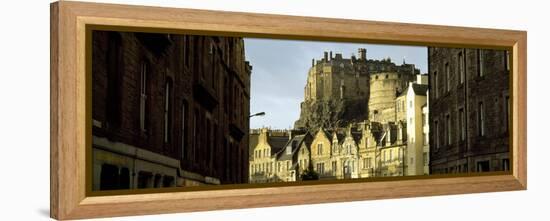 Low Angle View of a Castle, Edinburgh Castle, Edinburgh, Scotland-null-Framed Premier Image Canvas