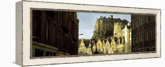 Low Angle View of a Castle, Edinburgh Castle, Edinburgh, Scotland-null-Framed Premier Image Canvas