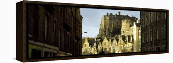 Low Angle View of a Castle, Edinburgh Castle, Edinburgh, Scotland-null-Framed Premier Image Canvas