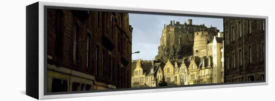 Low Angle View of a Castle, Edinburgh Castle, Edinburgh, Scotland-null-Framed Premier Image Canvas