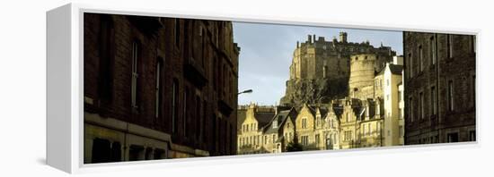 Low Angle View of a Castle, Edinburgh Castle, Edinburgh, Scotland-null-Framed Premier Image Canvas