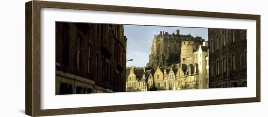 Low Angle View of a Castle, Edinburgh Castle, Edinburgh, Scotland-null-Framed Photographic Print