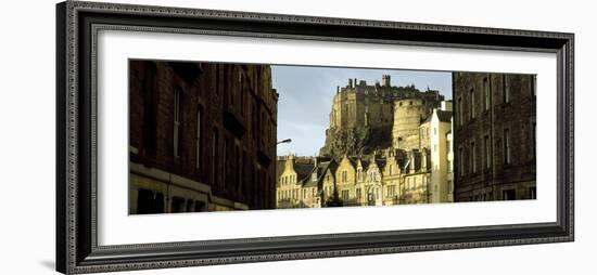 Low Angle View of a Castle, Edinburgh Castle, Edinburgh, Scotland-null-Framed Photographic Print