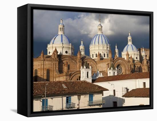 Low Angle View of a Cathedral, Immaculate Conception Cathedral, Cuenca, Azuay Province, Ecuador-null-Framed Premier Image Canvas