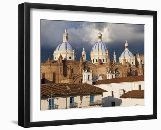 Low Angle View of a Cathedral, Immaculate Conception Cathedral, Cuenca, Azuay Province, Ecuador-null-Framed Photographic Print