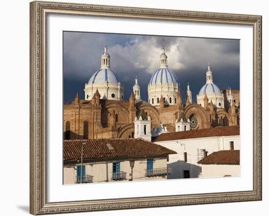 Low Angle View of a Cathedral, Immaculate Conception Cathedral, Cuenca, Azuay Province, Ecuador-null-Framed Photographic Print