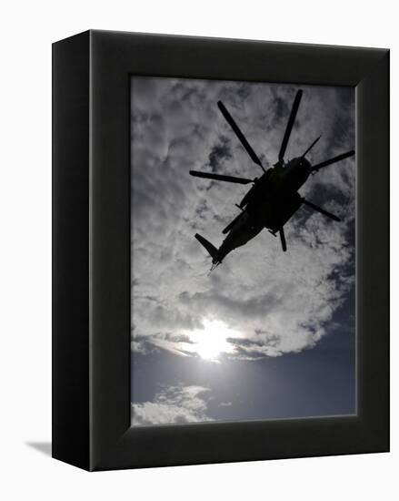 Low Angle View of a Ch-53E Super Stallion Helicopter in Flight-null-Framed Premier Image Canvas