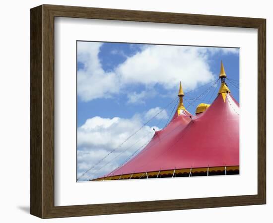 Low angle view of a circus tent roof-null-Framed Photographic Print