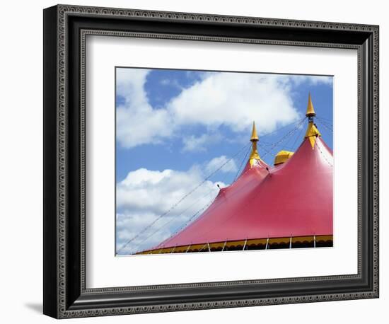 Low angle view of a circus tent roof-null-Framed Photographic Print