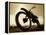Low Angle View of a Dirt Bike-null-Framed Premier Image Canvas