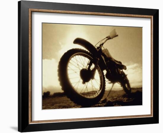 Low Angle View of a Dirt Bike-null-Framed Photographic Print