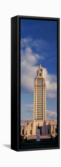 Low Angle View of a Government Building, Louisiana State Capitol Building, Baton Rouge-null-Framed Premier Image Canvas