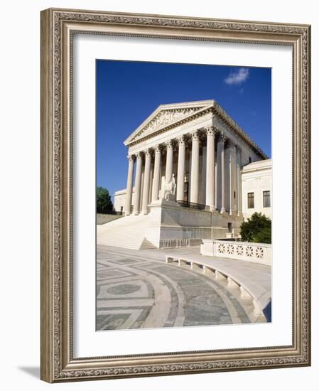 Low Angle View of a Government Building, Us Supreme Court Building, Washington DC, USA-null-Framed Photographic Print