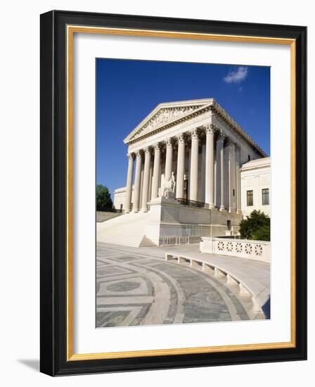 Low Angle View of a Government Building, Us Supreme Court Building, Washington DC, USA-null-Framed Photographic Print