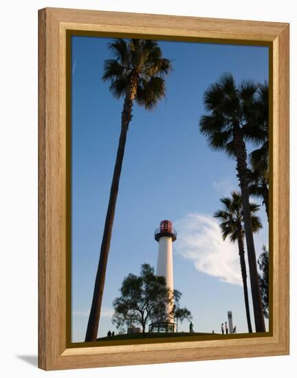 Low Angle View of a Lighthouse, Shoreline Village, Long Beach, Los Angeles County, California, USA-null-Framed Premier Image Canvas