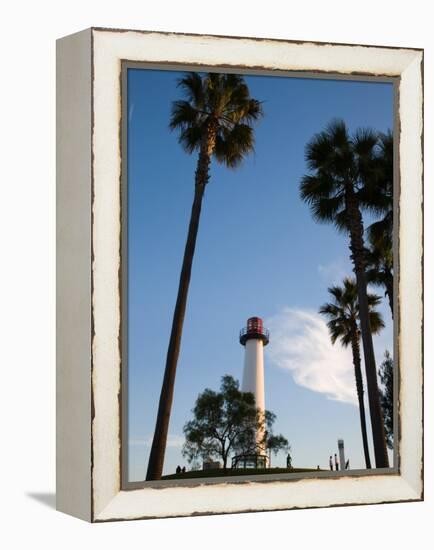 Low Angle View of a Lighthouse, Shoreline Village, Long Beach, Los Angeles County, California, USA-null-Framed Premier Image Canvas