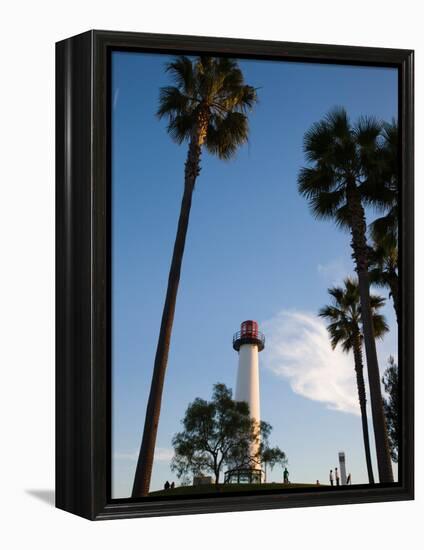 Low Angle View of a Lighthouse, Shoreline Village, Long Beach, Los Angeles County, California, USA-null-Framed Premier Image Canvas