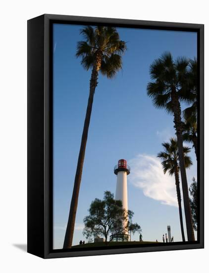 Low Angle View of a Lighthouse, Shoreline Village, Long Beach, Los Angeles County, California, USA-null-Framed Premier Image Canvas