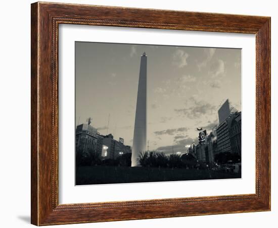 Low Angle View of a Monument, El Obelisco, Plaza De La Republica, Buenos Aires, Argentina-null-Framed Photographic Print
