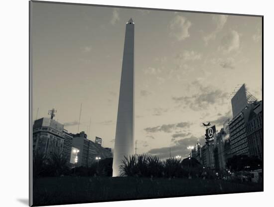 Low Angle View of a Monument, El Obelisco, Plaza De La Republica, Buenos Aires, Argentina-null-Mounted Photographic Print